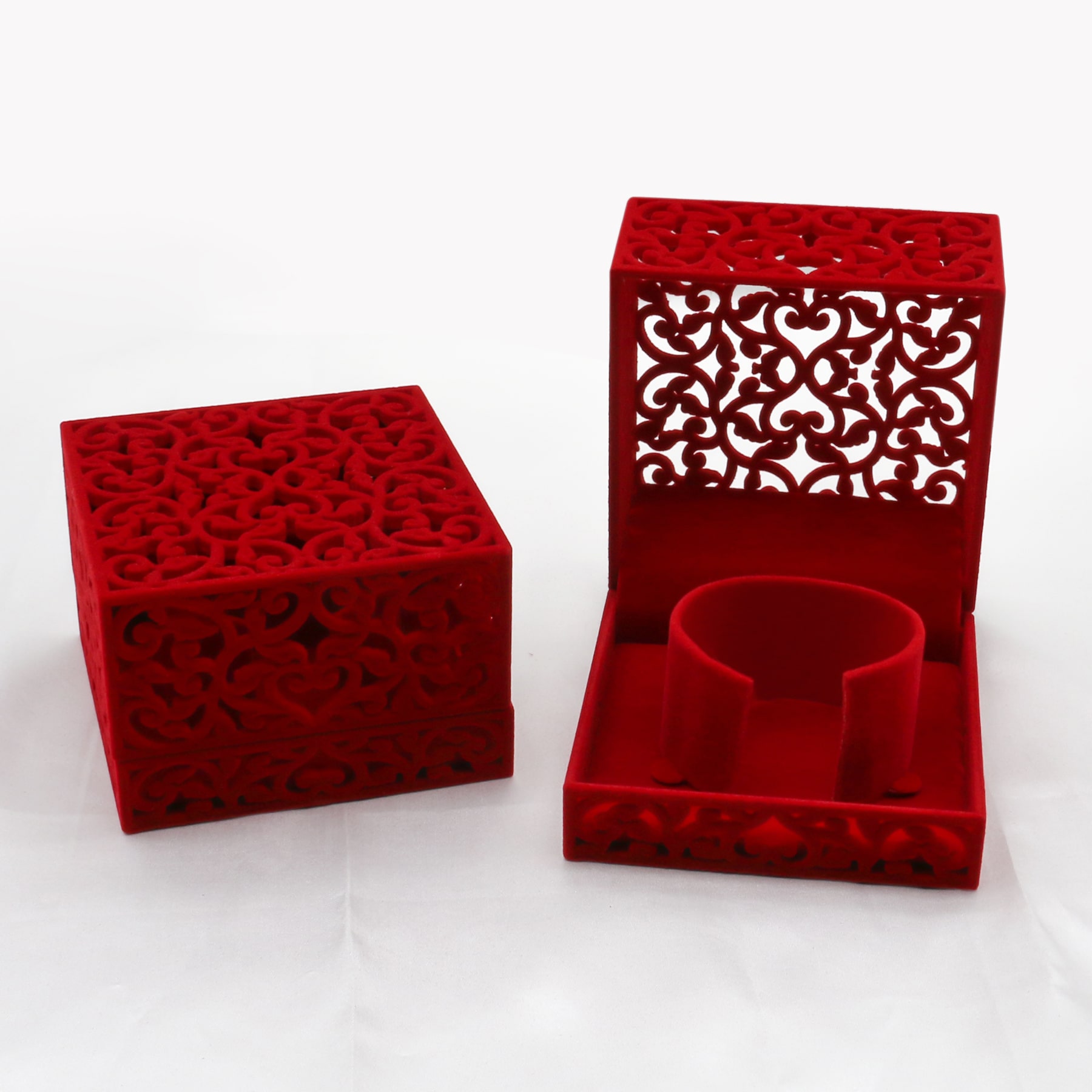 Bangles Filigree Box – Red – Jewellery Box Manchester Ltd